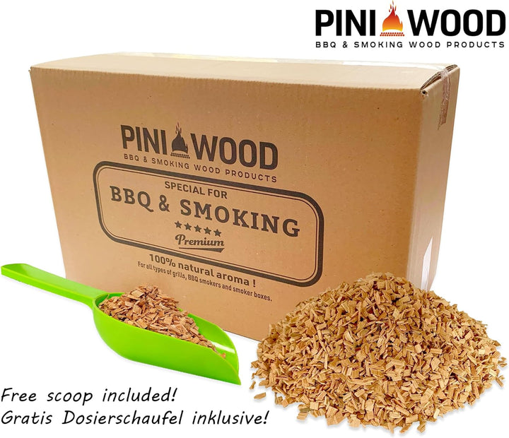 PINI 5 Kg Räucherchips Buche 4-6 mm Smoking Chips Räucherspäne 18 Liter