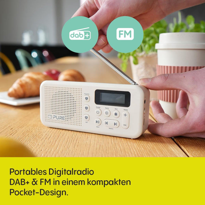 Pure Elan Move Tragbares Digitalradio DAB+ & FM mit Bluetooth 5.3, Ultra‑kompaktes Taschenradio mit