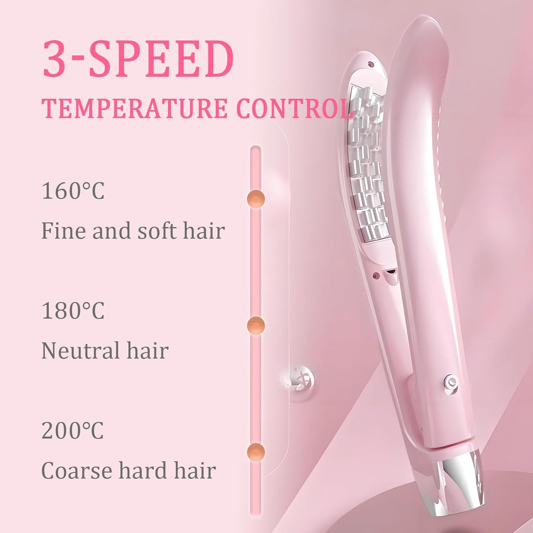 Kreppeisen – 30s PTC-Heating, 3-temp (160-200°C), Negative Ionen für Fülle am Ansatz & glatte Wellen
