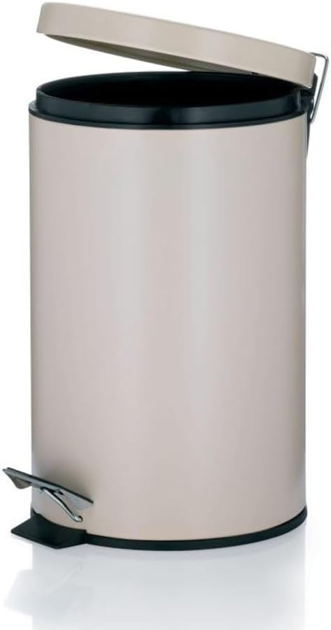Kela 10932 Treteimer mit Verschlussdämpfung, Pedalbedienung, 12 l, 39 cm Höhe, Metall, Silent Close