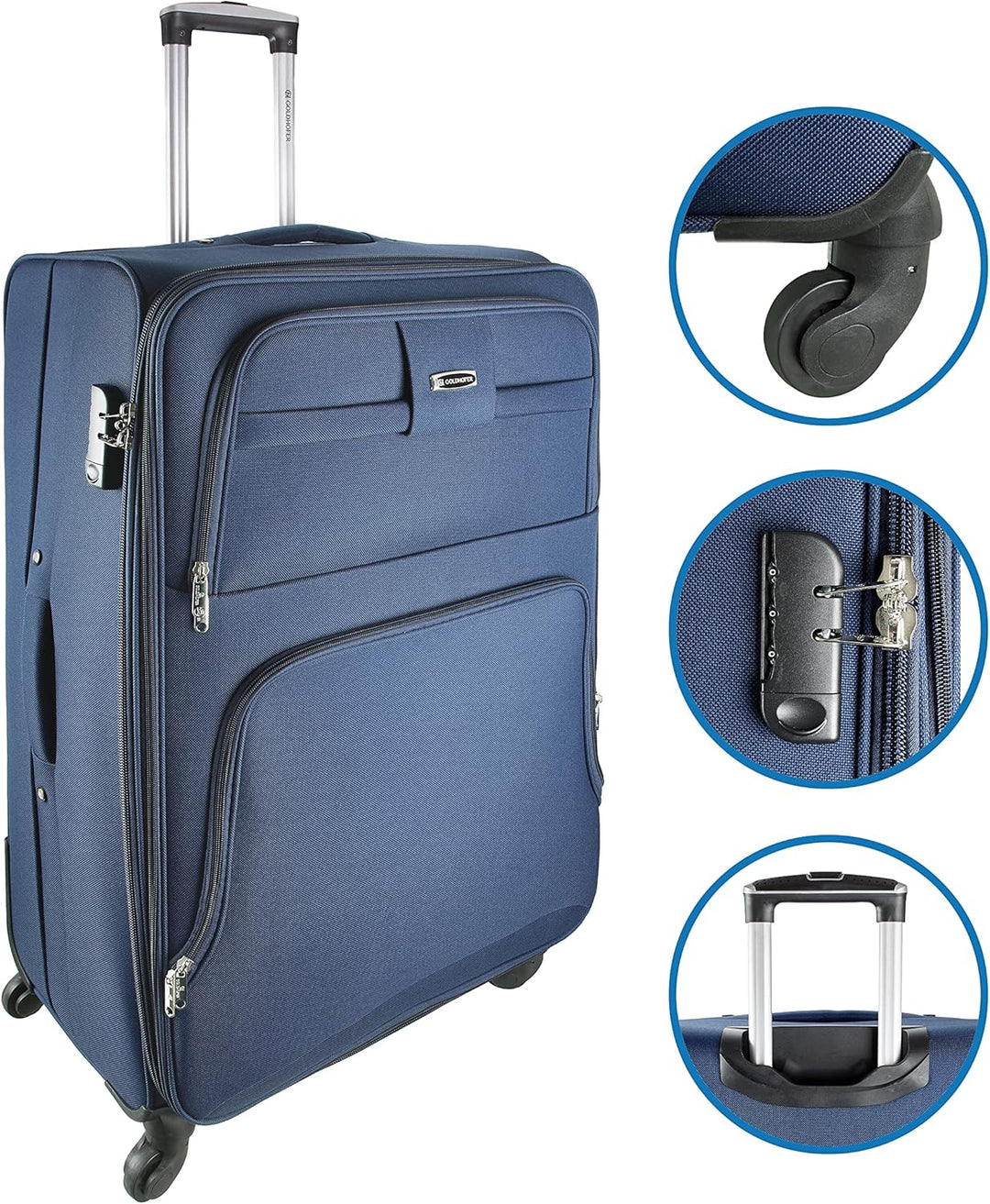 Goldhofer® Reisekoffer Set in 4 Grössen und 4 Farben (Blau), Blau