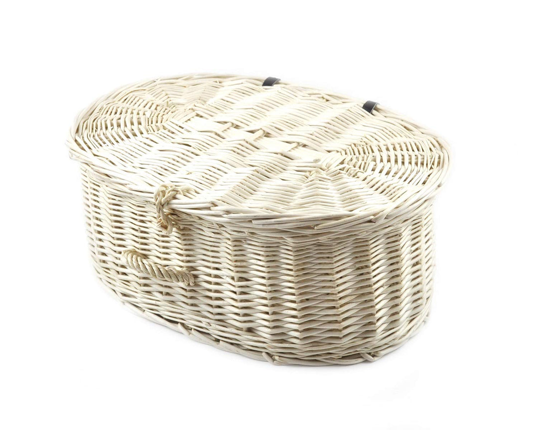 Weidenkoffer Weidenkorb Deko Weide Koffer Korb Box Weihnachtskoffer Weihnachtsbox geflochten weiss m
