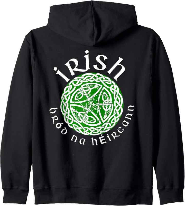 Keltisches Design mit irischer Übersetzung – Stolz auf irisches Erbe. Kapuzenjacke