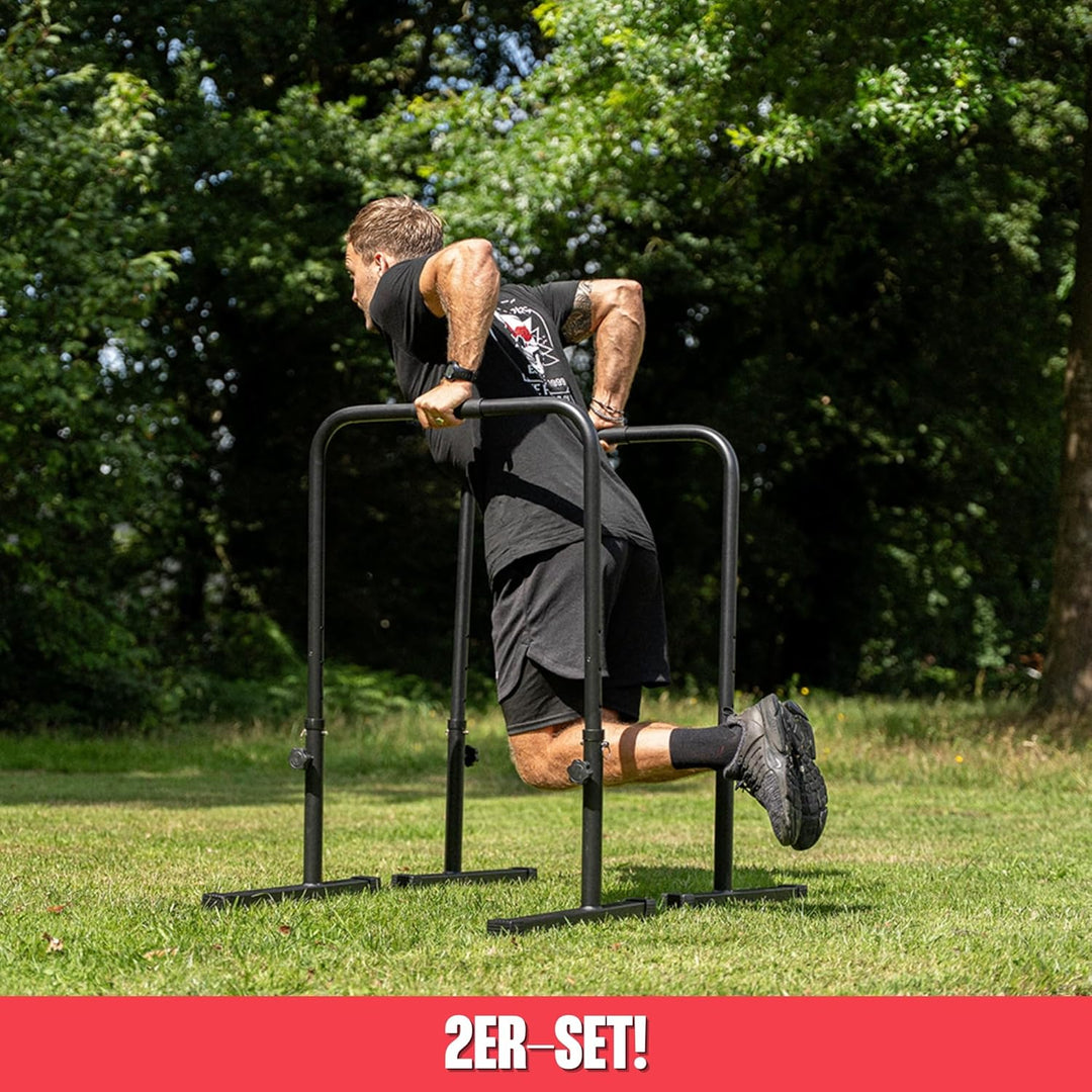 MATCHU - Verstellbare Dip Barren - Parallettes - Verstellbar in 75, 82, 89, 96 und 103 cm - 2er Set