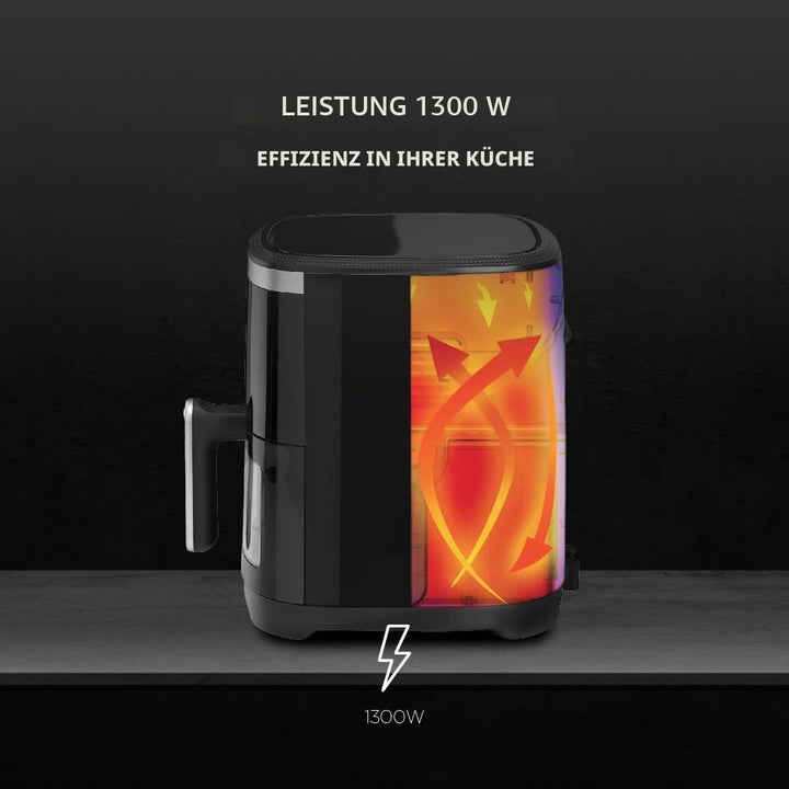 MasterPRO ROCKET 420 - Heissluftfritteuse 1300W 4.2L - 8 Programme - LED Touch Control - Antihaftbes