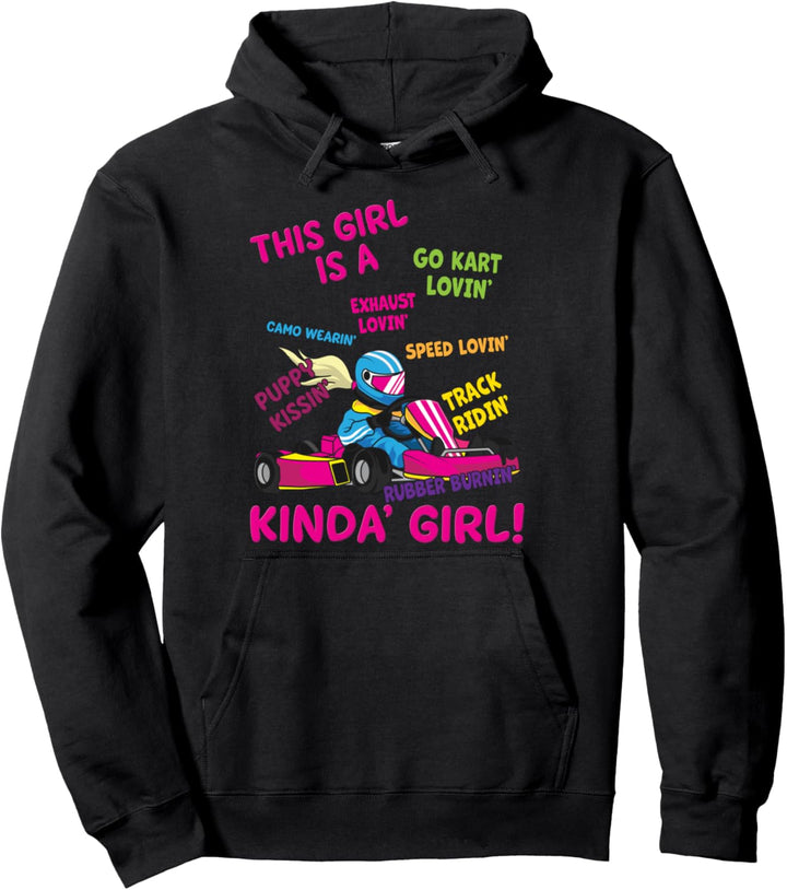 Damen - Mädchen - Lustiges Gokart Racing - Go Kart Pullover Hoodie