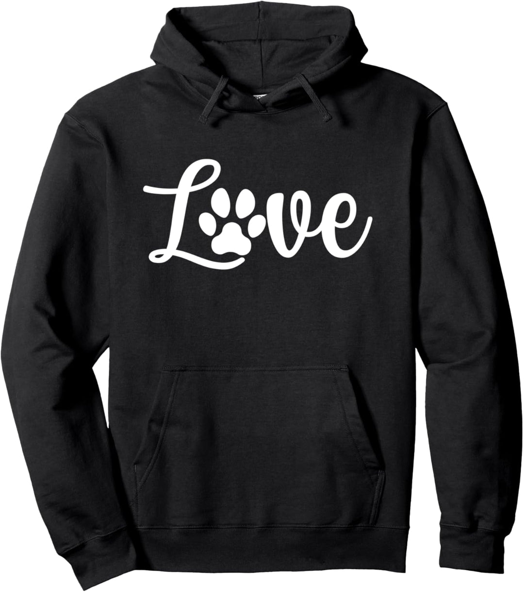 Liebe, Haustiere, Hunde, Katzen, für Männer, Frauen, Kinder, niedliche Pfote Pullover Hoodie