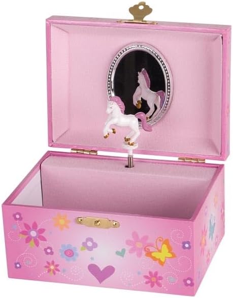 Goki 15543 Musikspieldose "Einhorn" Melodie Schwanensee, rosa