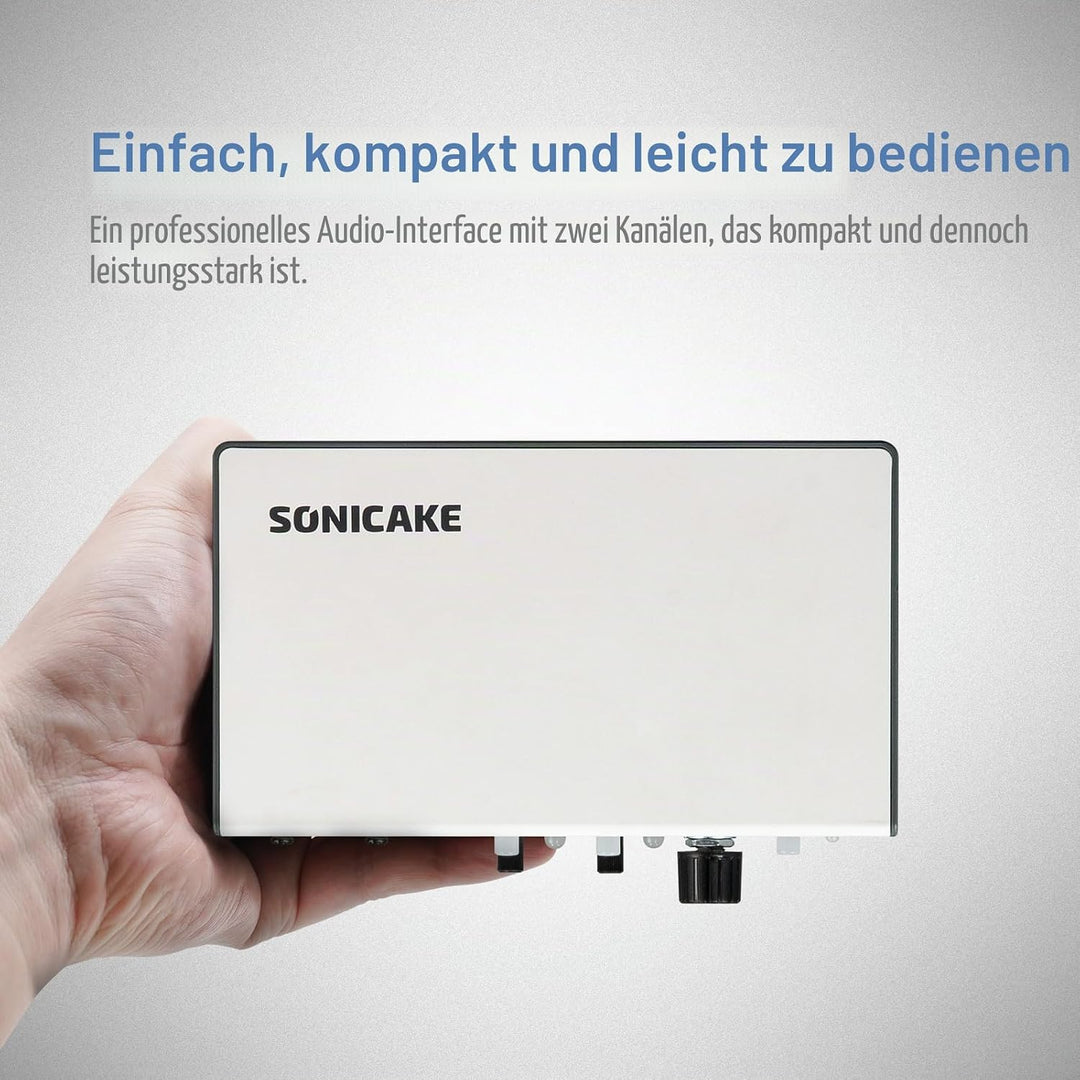 SONICAKE Audio Interface Professionelles Zweikanal Analoger Vorverstärker mit Dynamikbereich und Ver