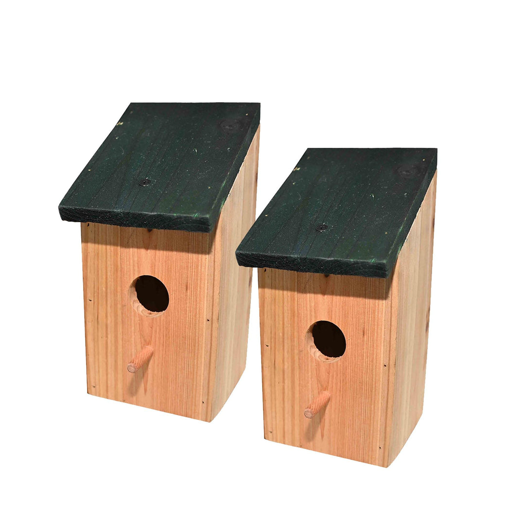 Ram© 2 X Holz Holz Vogel Nistkasten Nest Vogelhaus Kleine Vögel Blaumeise Rotkehlchen Spatz Vogelhau
