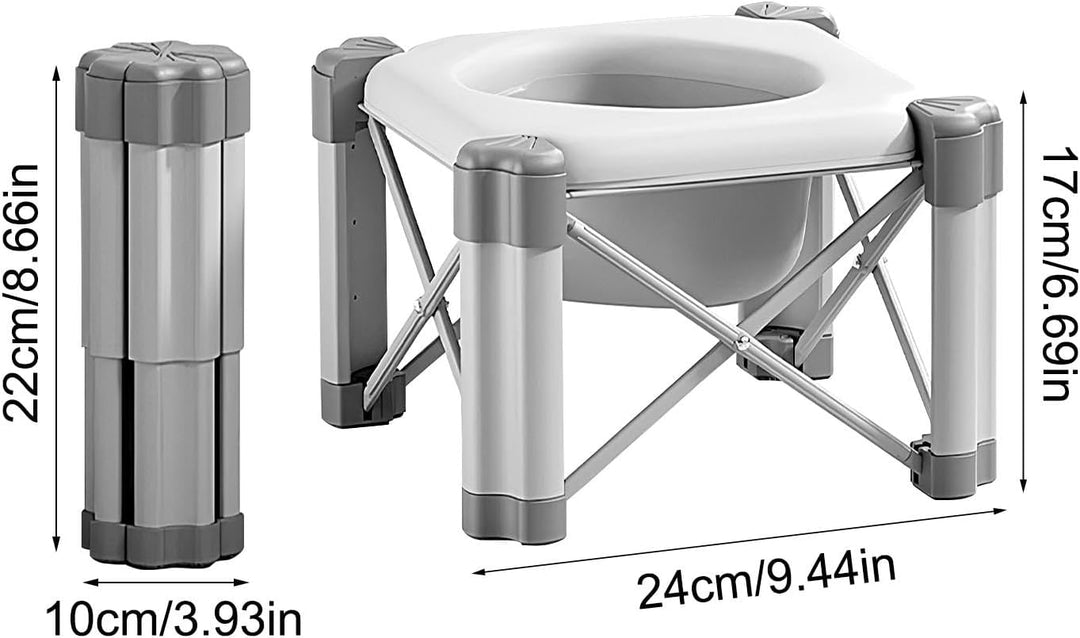 Reise-Toilette für Kleinkinder, Auto-Reisetöpfchen, tragbarer Toilettensitz, abnehmbar und wiederver