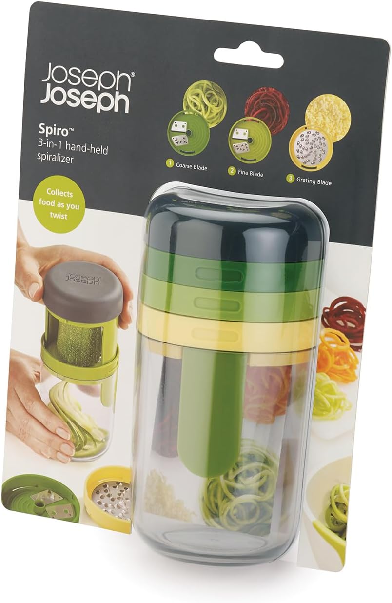 Joseph Joseph Spiro Hand Held Gemüseschneider Spiralizer, Spaghetti Zoodle Zucchini Nudel Lebensmitt