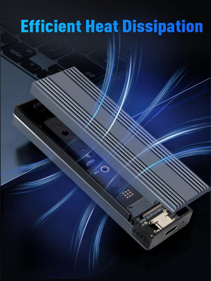 VCOM M.2 NVMe SSD Gehäuse, 10Gbps NVMe PCIe auf USB Adapter mit USB 3.2 Gen2, werkzeugfreie Installa
