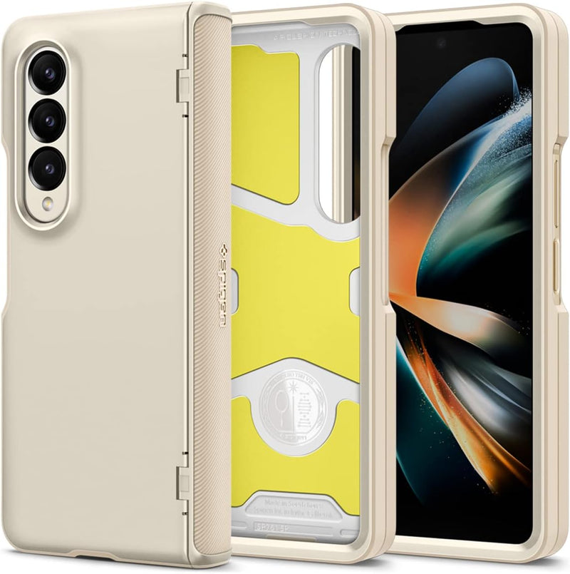 Spigen Slim Armor Pro Hülle Kompatibel mit Samsung Galaxy Z Fold 4 5G -Pearled Ivory, Pearled Ivory