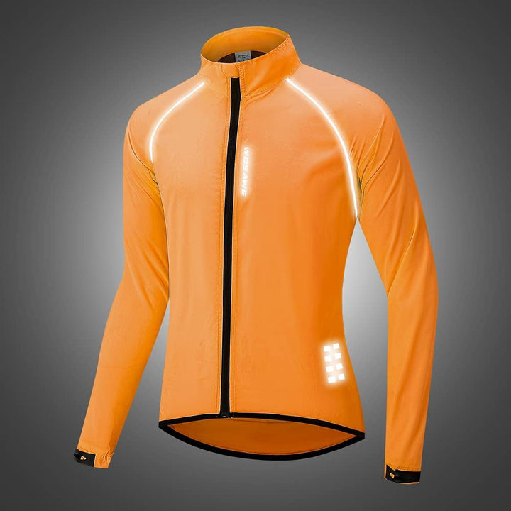 WOSAWE Herren-Fahrradjacke, Winddichte Radjacke Ultraleichte Sportbekleidung mit Reflektierendem Trä