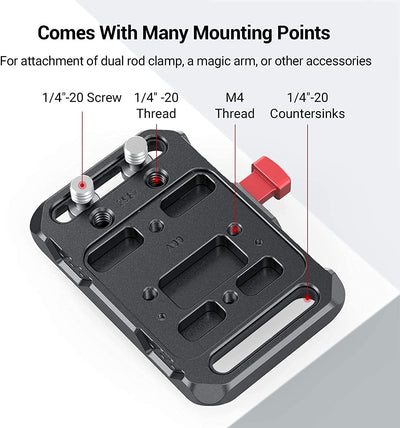 SMALLRIG Mini V Mount Battery Plate Batterie Platte mit Super Klemme, Kompatibel mit für SmallRig fü