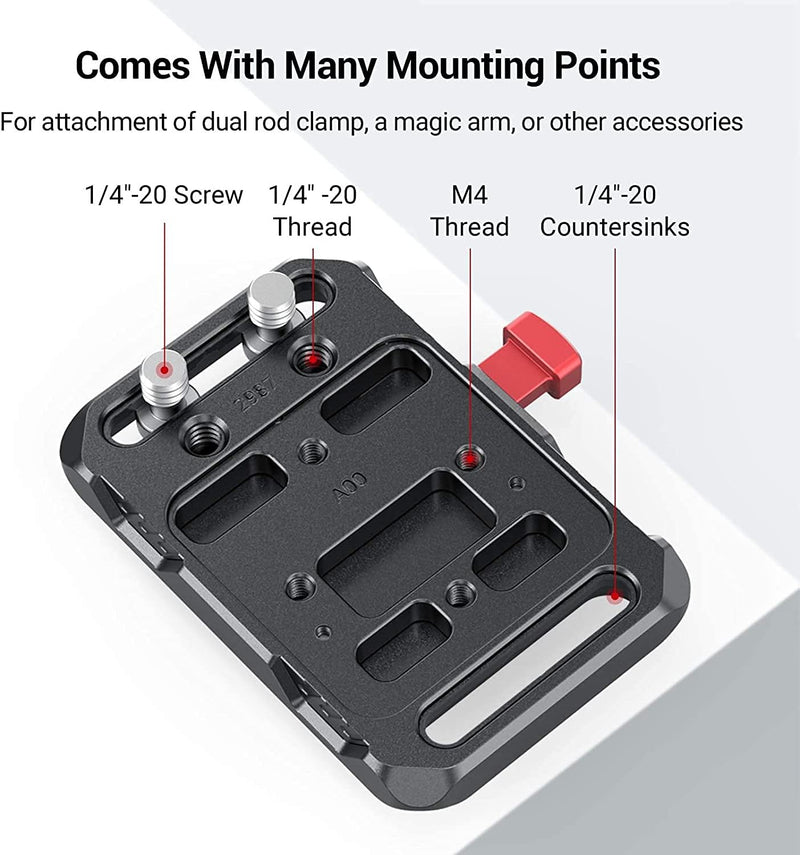 SMALLRIG Mini V Mount Battery Plate Batterie Platte mit Super Klemme, Kompatibel mit für SmallRig fü