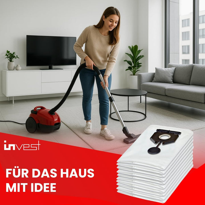 Invest - Staubsaugerbeutel, Beutel kompatibel mit Karcher: 2.889-154.0, NT 30/1 Tact Te L, NT 30/1 T