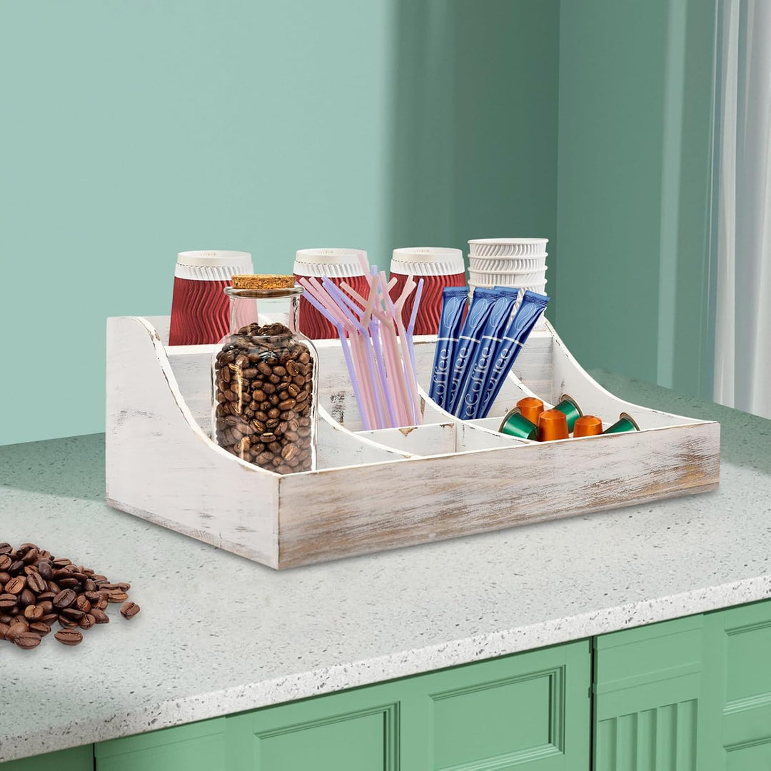 LOIRIIC 9 Fächer Holz Kaffee Gewürz Organizer Kaffee Organizer Gewürz Halter Organizer Küchengeschir