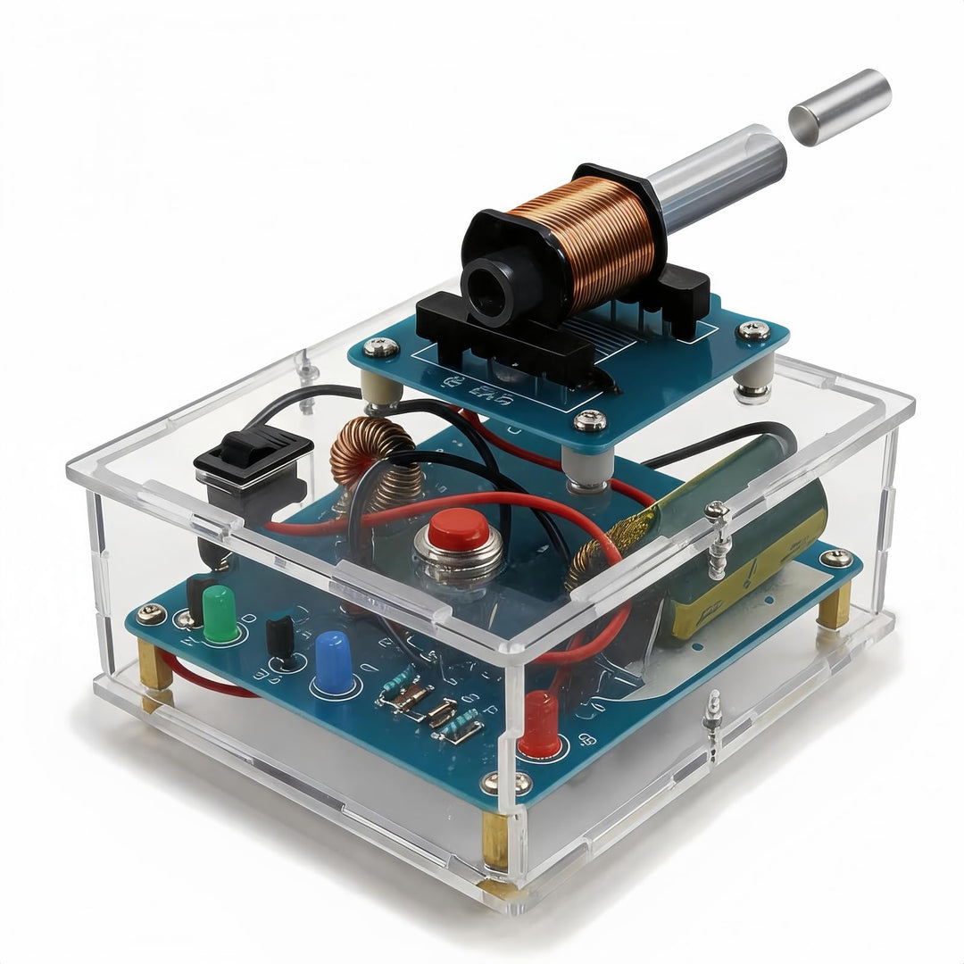 DIY Coilgun Lötübungsset, Elektromagnetischer Sender Elektronik Bausatz, Schiessspielset Lötbausatz,