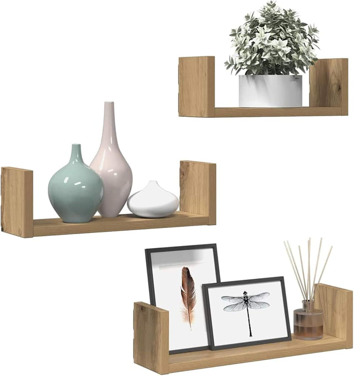 Wandregale Artisan-Eiche Holzwerkstoff 40-30 cm | Regale für Wohnzimmer und Küche Model853316 40 x 1