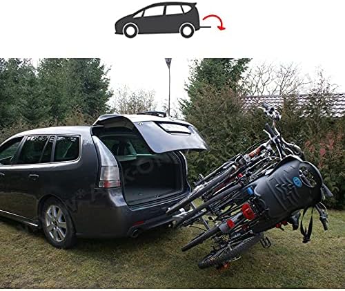 Fahrradträger Anhängerkupplung für 2 Fahrräder Heckträger AHK Fahrradheckträger - klappbar mit Schne