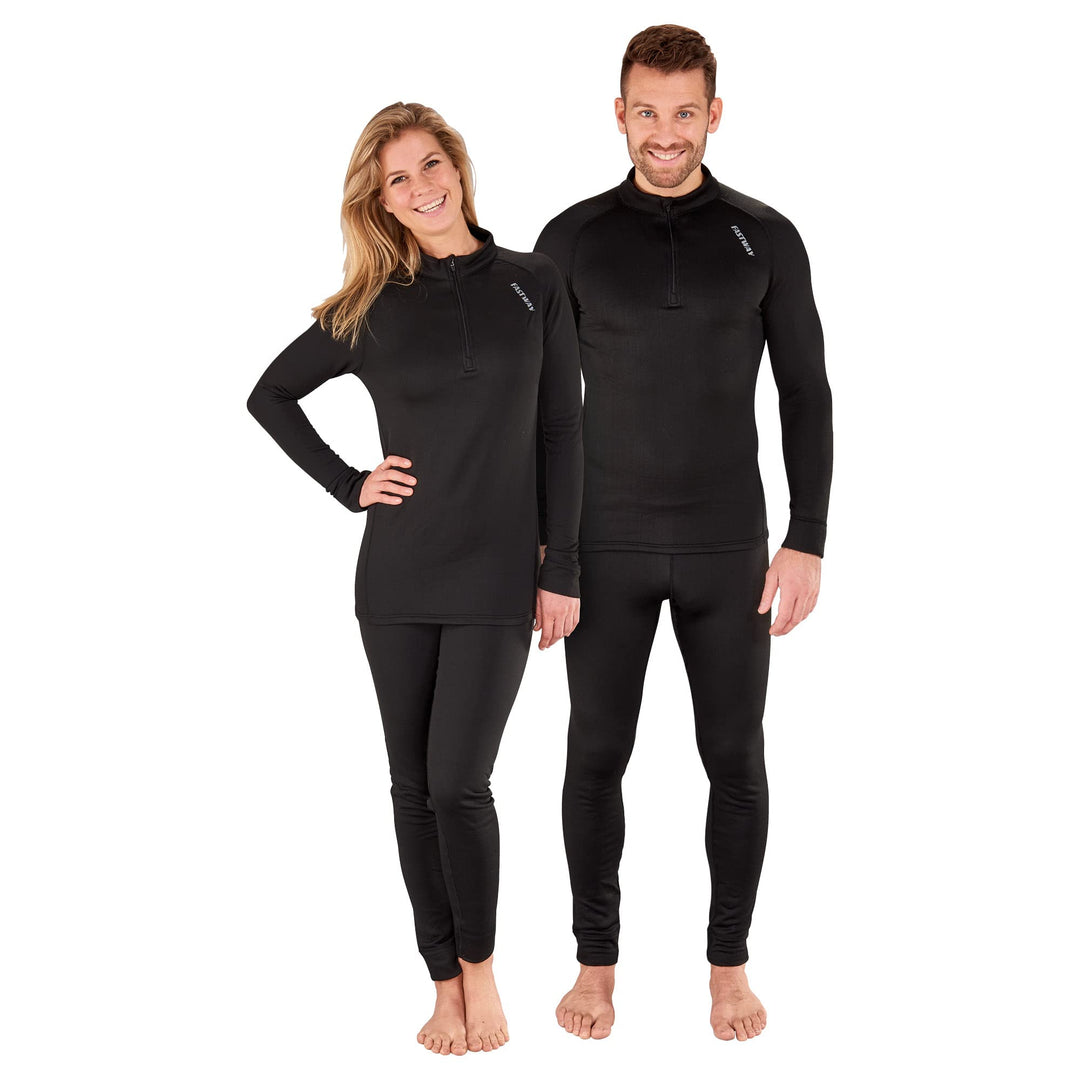 FAST WAY Thermounterwäsche Herren & Damen, Fleece Funktionsunterwäsche, Thermoset mit Thermoshirt &