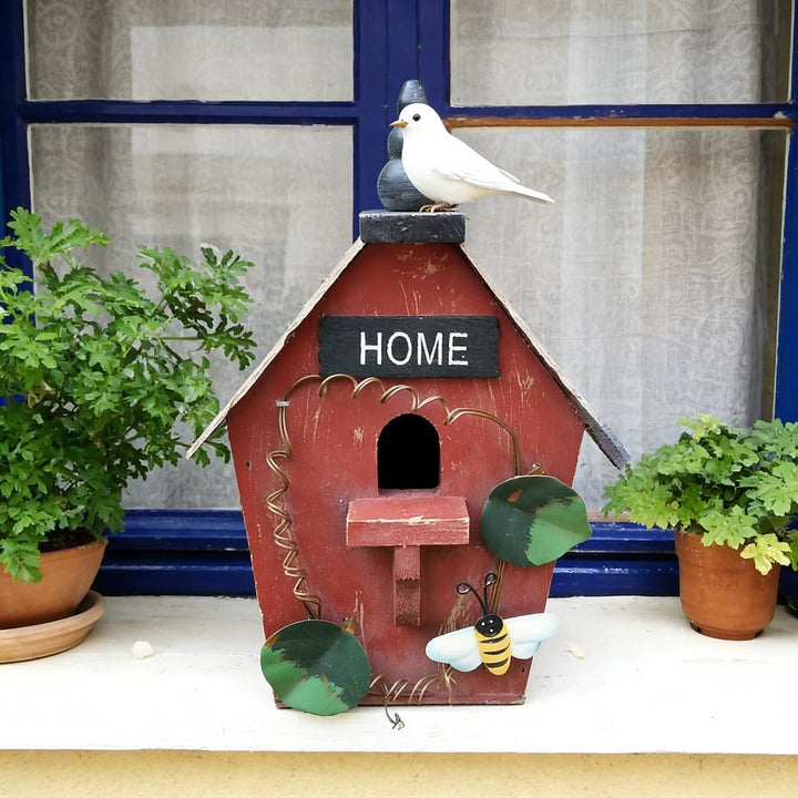 Nistkasten, dekoratives Vogelhäuschen, hängendes, farbenfrohes Vogelnest-Hängeornament. Geeignet für