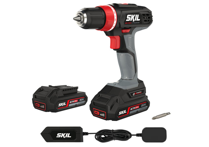 Skil F0152842AC 2842AC (Bohrschrauber mit 2 Akku + Ladegerät, 18 V, Mehrfarbig SKIL Akku-Bohrschraub