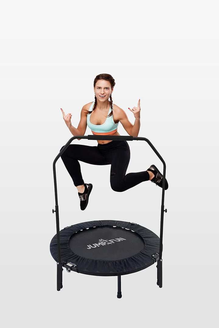 JUMP4FUN Trampolin Fitness Schwarz Grösse 122 cm