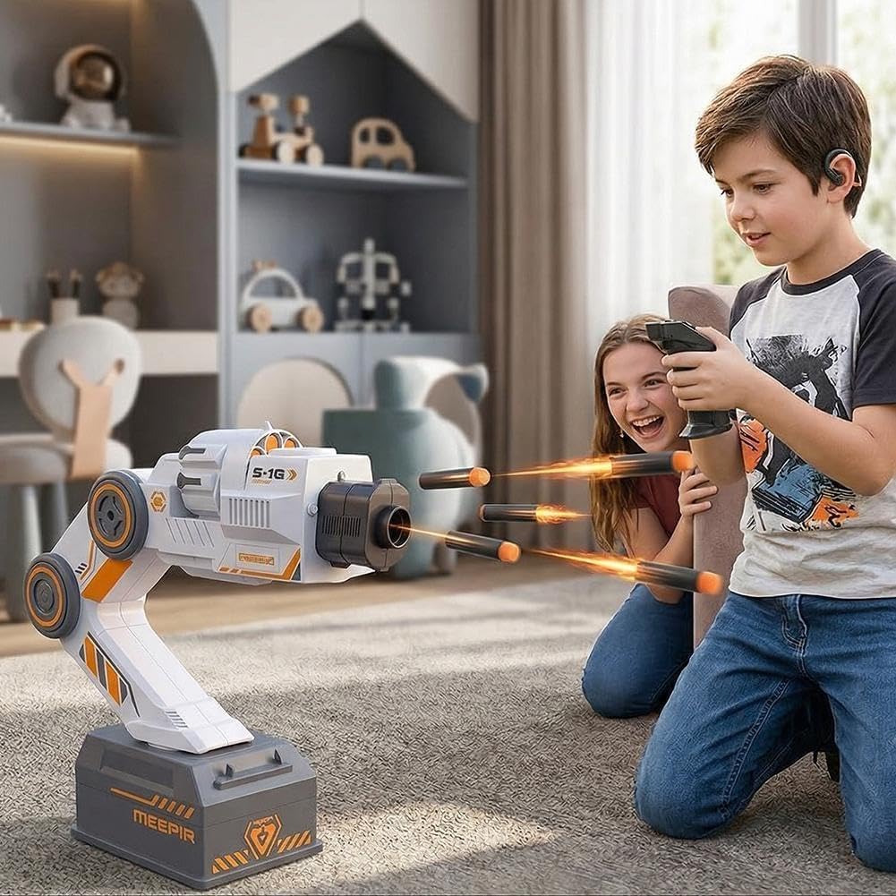 Starnearby Smart Tracking Mechanical Arm Foam Blaster, Schultermontierter Roboterarm mit Sensor, Ste