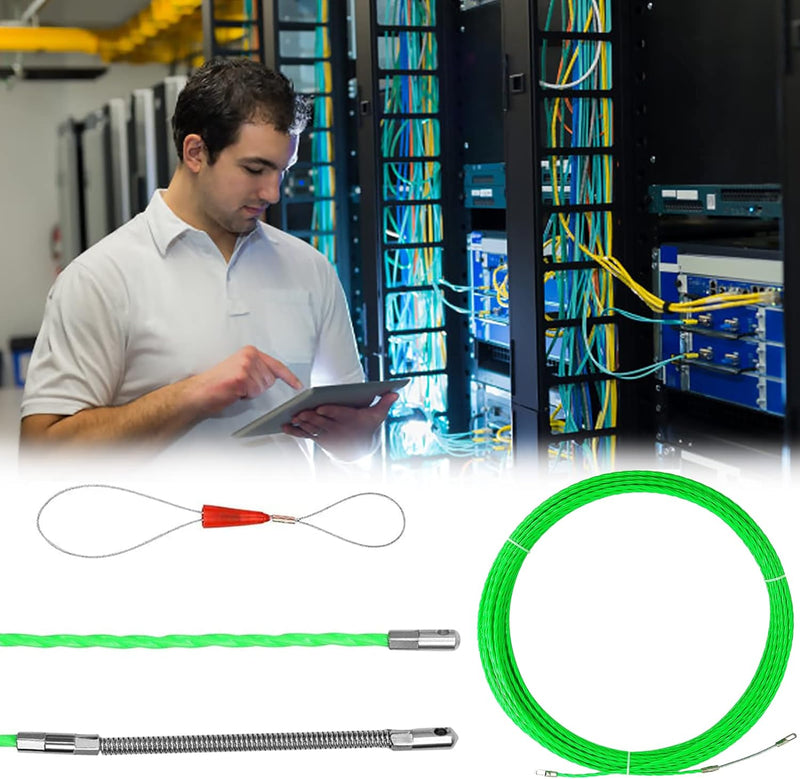 Kabeleinziehhilfe, 50m 4,5mm Einziehspirale Kabelabroller Einziehspirale Mauerdurchführung Einziehfe