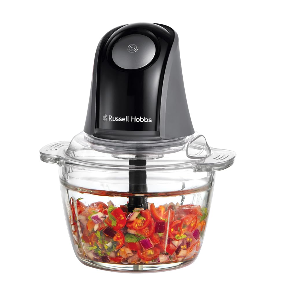 Russell Hobbs Küchenmaschine [Mini Zerkleinerer] elektrisch (für Gemüse,Obst,Fleisch, Zwiebeln, 1l B