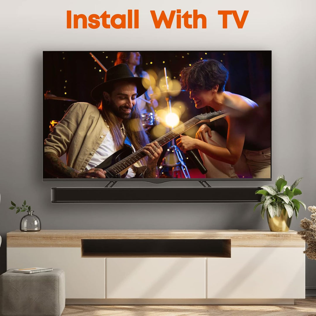 PUTORSEN Soundbar Halterung Universal für die Montage unter TV, für 23-65 Zoll TV, für die meisten S
