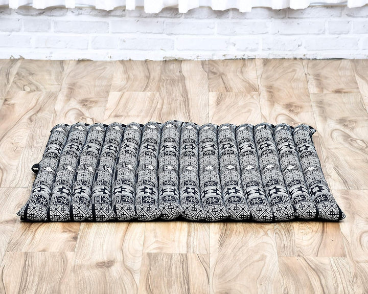Leewadee Zabuton Rollbare Meditations-Matte Tragbare Sitzmatte Ökologisches Naturprodukt, Kapok, 69