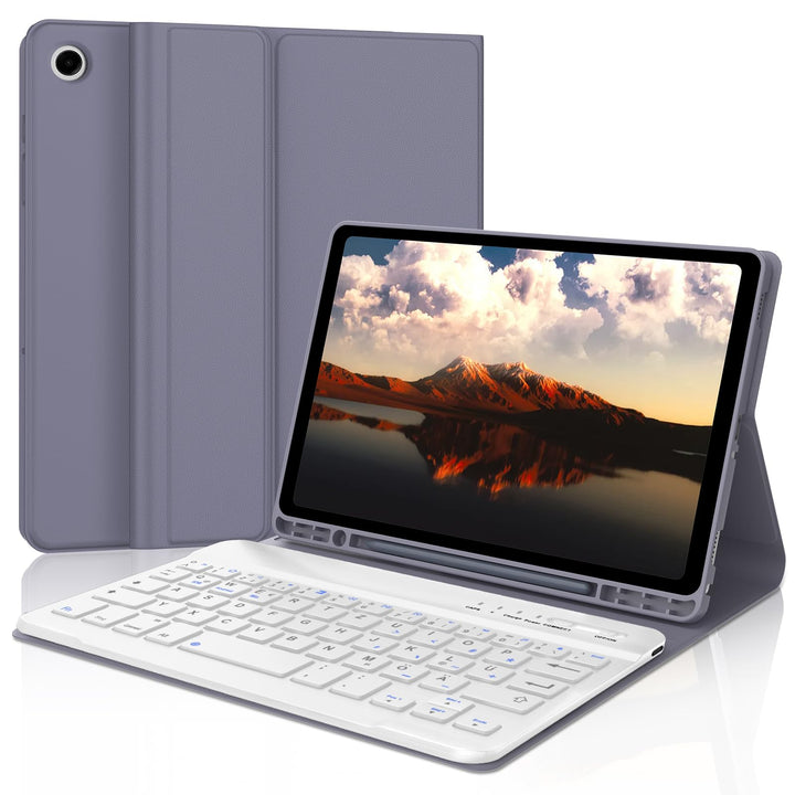 Tastatur Hülle für Samsung Galaxy Tab A9 8.7'' 2023, QWERTZ Deutsches Tastatur Magnetische Wireless