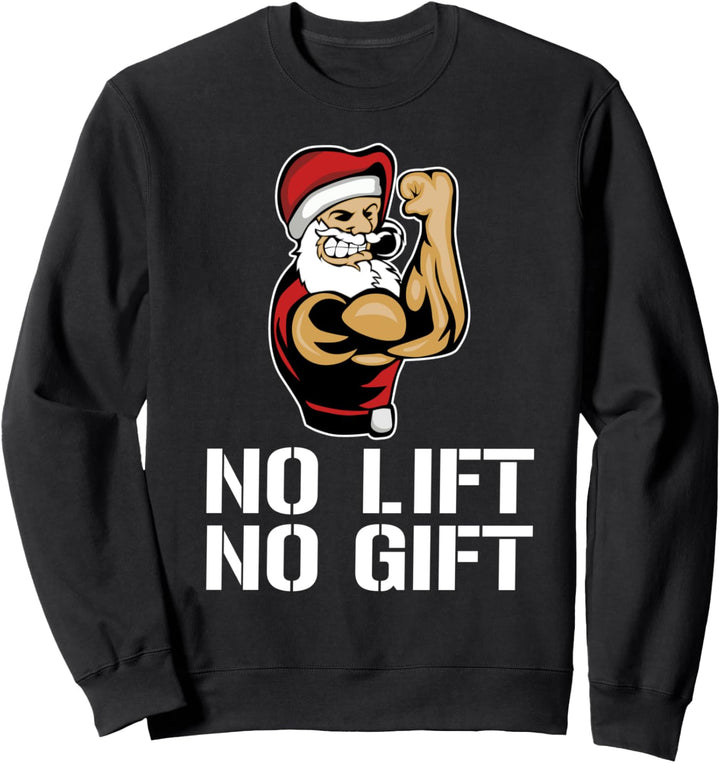 Lustiger Gym Fitness Weihnachtsmann Mann Frau Weihnachts Sweatshirt