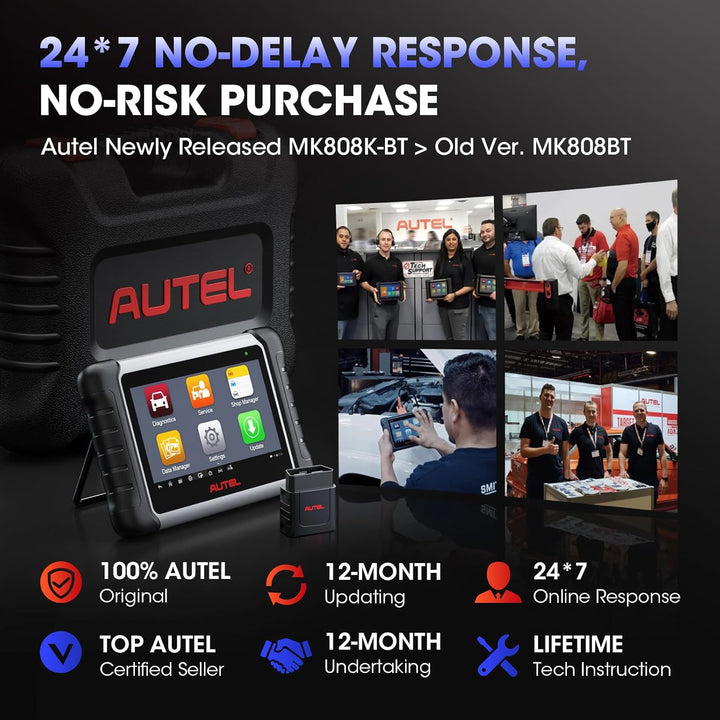Autel MaxiCOM MK808K-BT OBD2 Diagnosegerät Auto, 2026 Bidirectionnel wie MK900BT MK808BT PRO, BT Ver