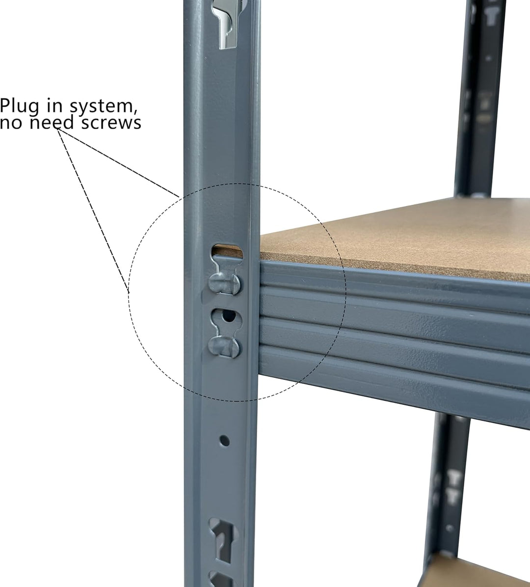 METRO Professional Schwerlastregal KBT140, Metall, 140 x 40 x 140 cm, Fachlast 400 kg, grau