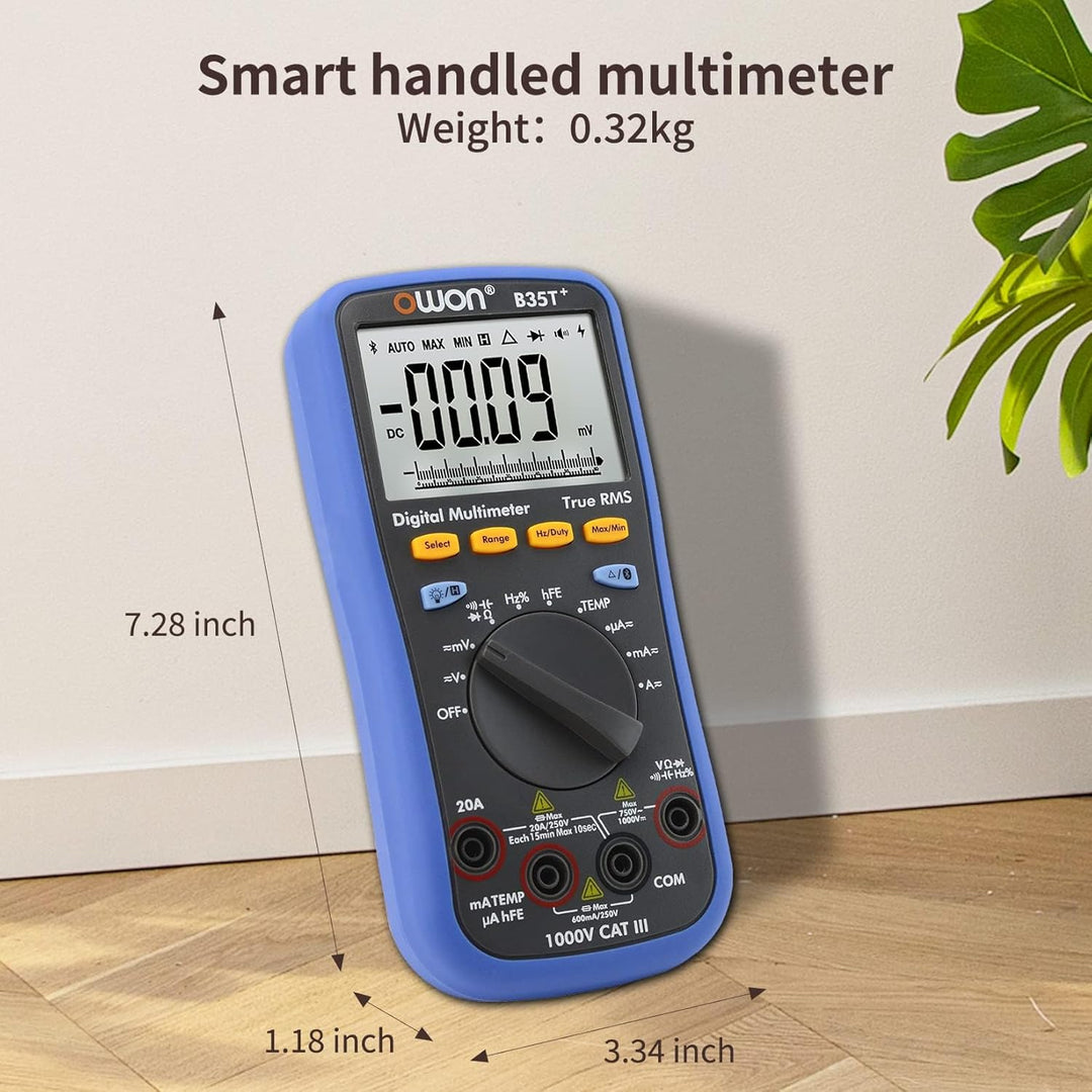 OWON B35T+ Digital Multimeter 6000 Count Auto Ranging Digital True RMS Smart Multimeter mit Bluetoot