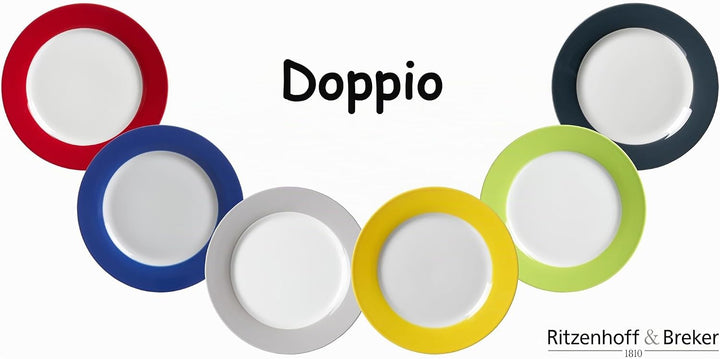 Tafelservice Doppio, 8-teilig, Anthrazit Anthrazit Tafelservice, Anthrazit Tafelservice