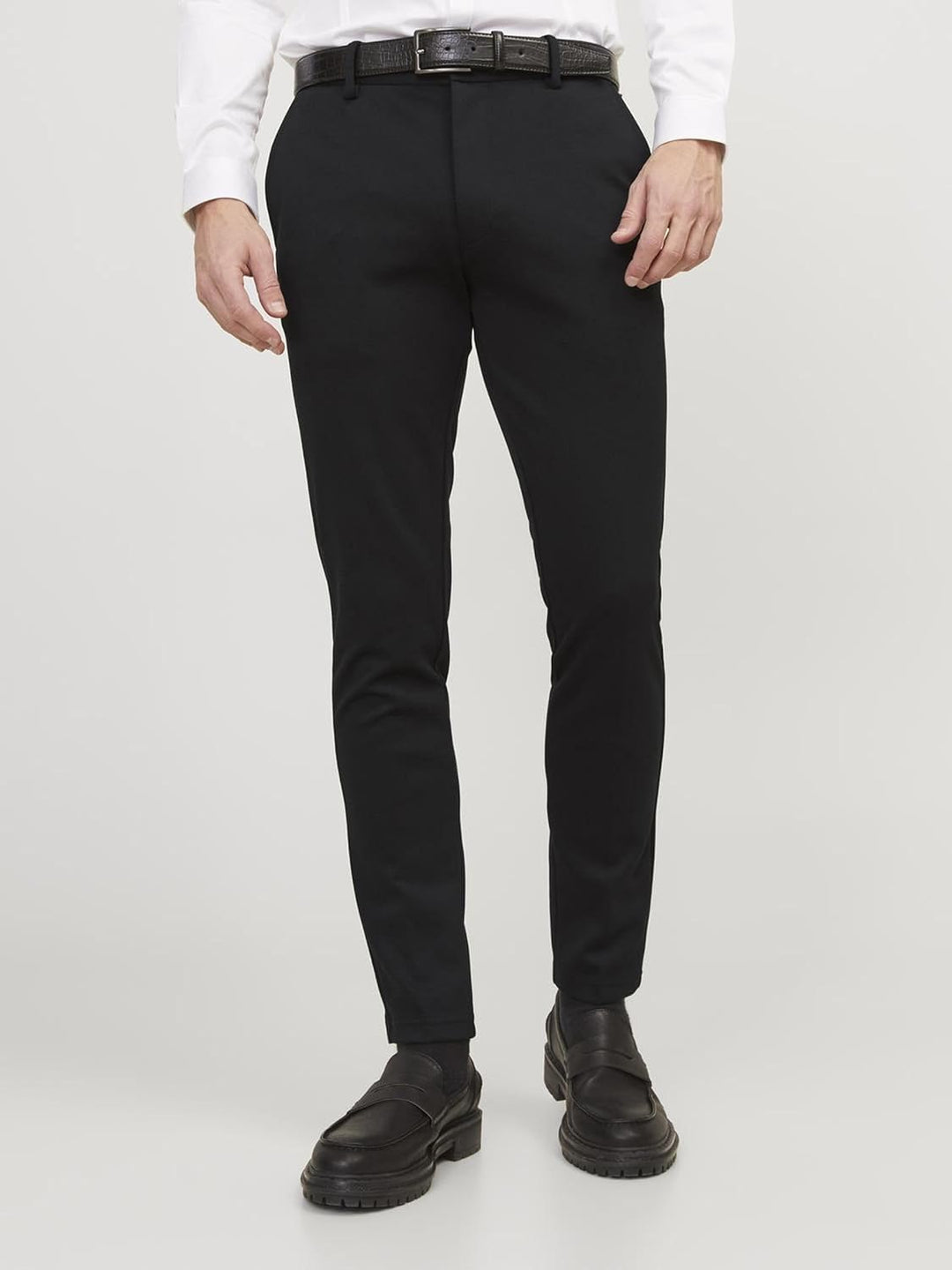 JACK &amp; JONES Male Chino Hose Slim Fit Chino Hose 31W / 30L Schwarz, 31W / 30L Schwarz