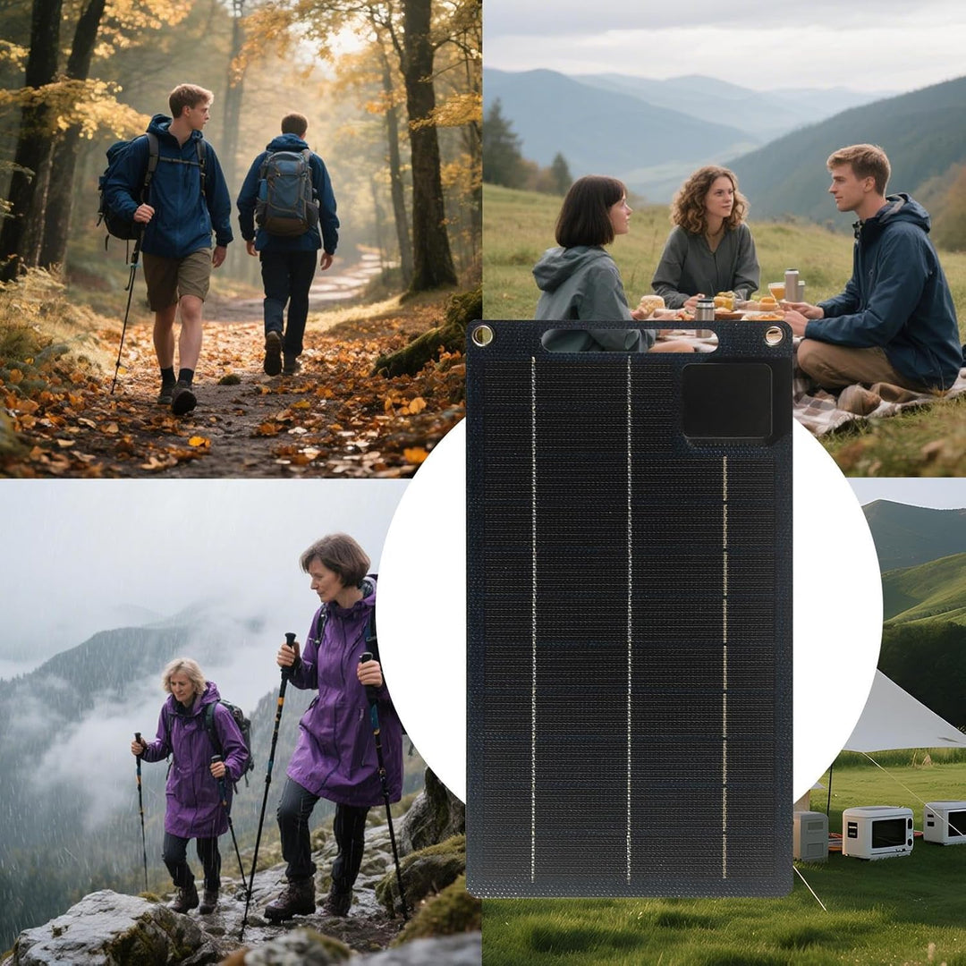 100 W Solarpanel | Outdoor-USB-Telefon-Ladegerät 100 W – wasserdichte Ladebank für den Aussenbereich