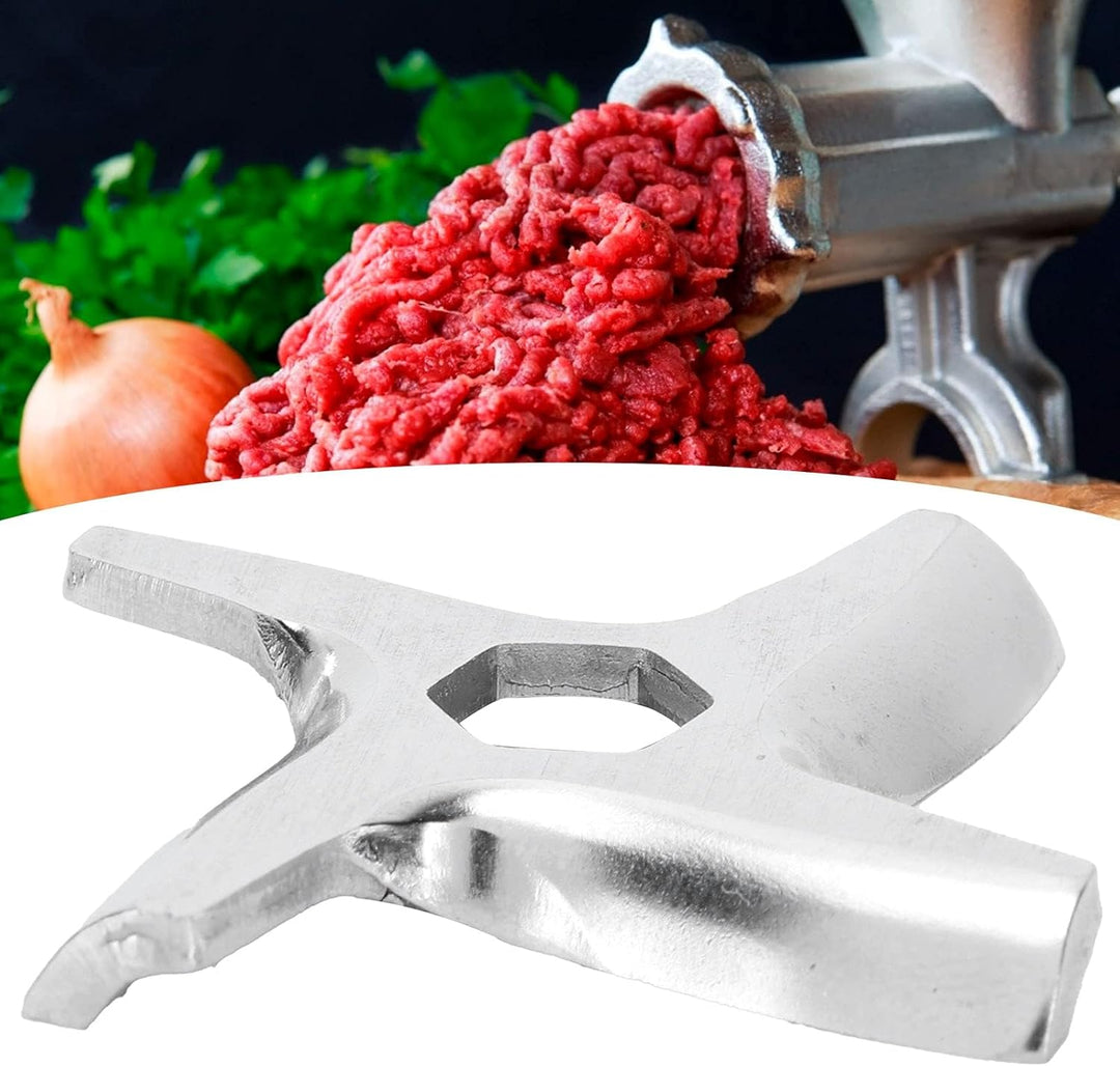 Hapivida 4 Stück Fleischwolf Klinge, Professionelle Küche Kreuzförmiges Messer Edelstahl Lebensmitte
