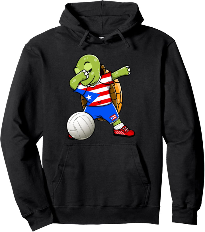 Dabbing Turtle Puerto Rico Volleyball Fans Trikot Sport Flagge Pullover Hoodie