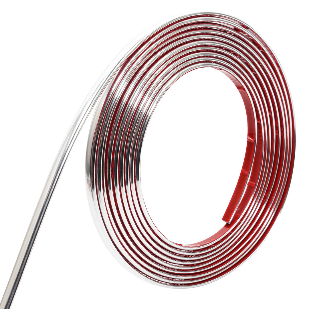 10m Silber Zierleiste, abziehen und aufkleben, flexible Spiegel, Wand, Decke, Boden, Schrank, Fliese