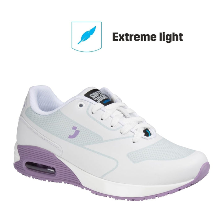 Oxypas Ela SCR, Sportschuhe, Arbeitsschuhe, Sneaker (ElaS4101lic),White with Lilac,41 EU 41 EU Lila,