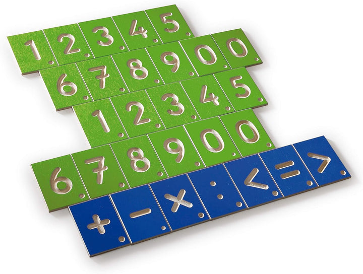 Erzi 42032 Lernspiel Zahlen aus Holz, Lernmaterial, Kreativität