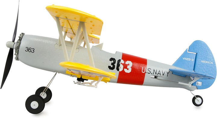 Amewi AMXFlight N2S-2 Stearman 360mm 6G/3D 6-Kanal RTF ferngesteuert Flugzeug RC, Gelb