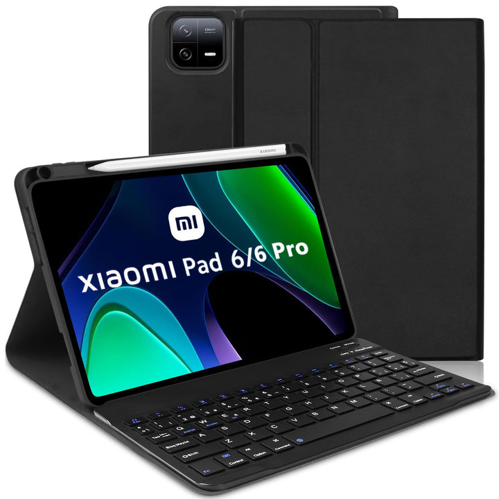 AGARELE Tastatur Hülle für Xiaomi Pad 6 11 Zoll 2023 [QWERTZ Deutsch Tastatur], Slim Schutzhülle Tas